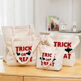 Halloween Eco Friendly Trick or Treat Handle Canvas Tote Bag