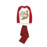 Couple Matching Christmas Pajamas His Or Her Otter Half Loungwear Green Pajamas Set