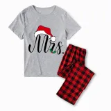 Couple Matching Christmas Pajamas Christmas Hat Mr & Mrs. Loungwear Short Pajamas Set