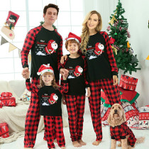 Christmas Matching Family Pajamas Funny Santa How Snowflakes are Really Made Black Pajamas Set