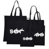 Halloween Eco Friendly Luminous Boo Crew Handle Canvas Tote Bag