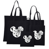 Halloween Eco Friendly Cartoon Mouse Spider Web Handle Canvas Bottomless Tote Bag