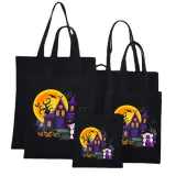 Halloween Eco Friendly Witch's Castle Handle Canvas Bottomless Tote Bag