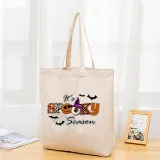 Halloween Eco Friendly It's Spooky Bat Handle Canvas Tote Bag