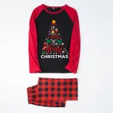 Christmas Matching Family Pajamas We Wish You A Merry Christmas Red Black Pajamas Set