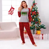 Couple Matching Christmas Pajamas Merry Bright Loungwear White Pajamas Set