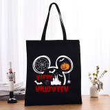 Halloween Eco Friendly Cartoon Mouse Happy Halloween Handle Canvas Bottomless Tote Bag