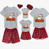 Christmas Matching Family Pajamas Funny Silly Santa Snowflakes Short Pajamas Set
