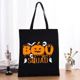 Halloween Eco Friendly BOO Squad Handle Canvas Bottomless Tote Bag