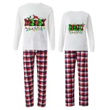 Couple Matching Christmas Pajamas Merry Bright Loungwear White Pajamas Set