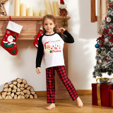 Christmas Matching Family Pajamas Funny No Peeking Santa Ornament White Pajamas Set