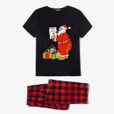Christmas Matching Family Pajamas Funny Missing Elf Call Santa Black Pajamas Set