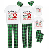 Christmas Matching Family Pajamas Funny Wish You Merry Christmas Green Pajamas Set