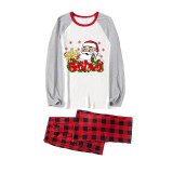 Christmas Matching Family Pajamas Funny Silly Santa Snowflakes White Pajamas Set