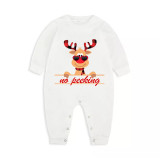 Christmas Matching Family Pajamas Funny No Peeking Deer White Pajamas Set