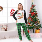 Couple Matching Christmas Pajamas His Or Her Otter Half Loungwear Green Pajamas Set