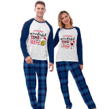 Couple Matching Christmas Pajamas It's The Wonderful Time Loungwear Green Pajamas Set