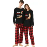 Couple Matching Christmas Pajamas His Or Her Otter Half Loungwear Black Pajamas Set