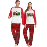 Couple Matching Christmas Pajamas Merry Bright Loungwear Green Pajamas Set