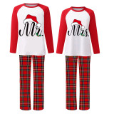 Couple Matching Christmas Pajamas Christmas Hat Mr & Mrs. Loungwear Green Pajamas Set