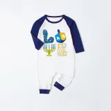 Christmas Matching Family Pajamas Happy Hanukkah Love Candlestick Blue Pajamas Set