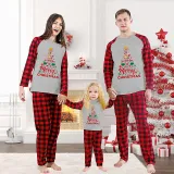 Christmas Matching Family Pajamas We Wish You A Merry Christmas Gray Pajamas Set