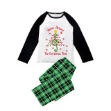 Christmas Matching Family Pajamas Snowflake Rocking Around The Christmas Tree Green Pajamas Set