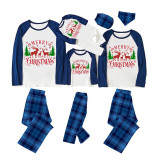 Christmas Matching Family Pajamas Christmas Family Elk Blue Pajamas Set