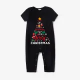 Christmas Matching Family Pajamas We Wish You A Merry Christmas Black Pajamas Set