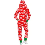 Christmas Couple Matching Pajamas Sets Snowflake Deer Hooded Christmas Jumpsuit
