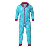 Christmas Couple Matching Pajamas Sets Snowflake Deer Hooded Christmas Jumpsuit