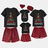 Christmas Matching Family Pajamas We Wish You A Merry Christmas Black Pajamas Set