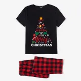 Christmas Matching Family Pajamas We Wish You A Merry Christmas Black Pajamas Set