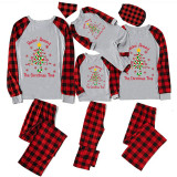 Christmas Matching Family Pajamas Snowflake Rocking Around The Christmas Tree Gray Pajamas Set