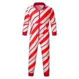 Christmas Couple Matching Pajamas Sets Snowflake Deer Hooded Christmas Jumpsuit