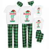 Christmas Matching Family Pajamas Daddy Mommy Elf Green Short Pajamas Set
