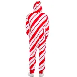 Christmas Couple Matching Pajamas Sets Snowflake Deer Hooded Christmas Jumpsuit