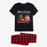 Christmas Matching Family Pajamas Christmas Gift Truck Black Pajamas Set
