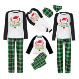Christmas Matching Family Pajamas Red Hat Merry Christmas Deer Green Pajamas Set