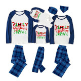 Christmas Matching Family Pajamas Family Christmas Hat Crew Blue Pajamas Set