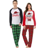Christmas Couple Pajamas Matching Sets Santa's Favourite HO Adult Loungwear Green Pajamas Set