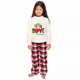 Christmas Matching Family Pajamas Love Christmas Red Pajamas Set