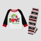 Christmas Matching Family Pajamas Love Christmas Gray Reindeer Pants Pajamas Set