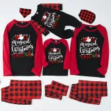 Christmas Matching Family Pajamas Magical Christmas Tree Black White Plaids Pajamas Set