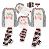 Christmas Matching Family Pajamas Snowflake Love My Family Gray Reindeer Pants Pajamas Set