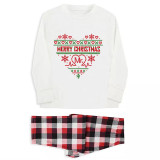 Christmas Couple Pajamas Matching Sets Merry Christmas Mr & Mrs Adult Loungwear White Pajamas Set