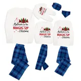 Christmas Matching Family Pajamas Believe Christmas Tree Blue Pajamas Set