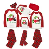 Christmas Matching Family Pajamas Love Christmas Red Pajamas Set
