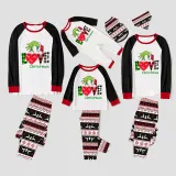 Christmas Matching Family Pajamas Love Christmas Gray Reindeer Pants Pajamas Set