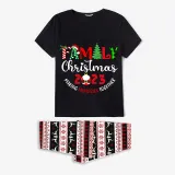 Christmas Matching Family Pajamas 2023 Family Christmas Black Reindeer Pants Pajamas Set